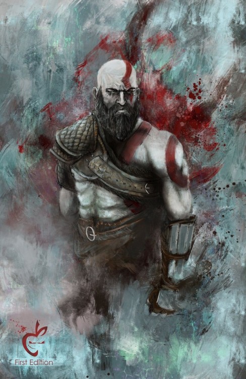 488x750 God Of War Fan Art Tumblr - God Of War Painting