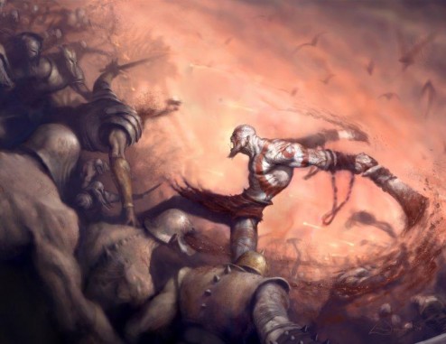 494x381 David Jaffe On God Of War Iii I Thought Gears Of War 2 Looked - God Of War Painting