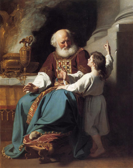 557x700 Samuel Reading To Eli The Judgments Of God Upon Eli's House, 1780 - God Painting