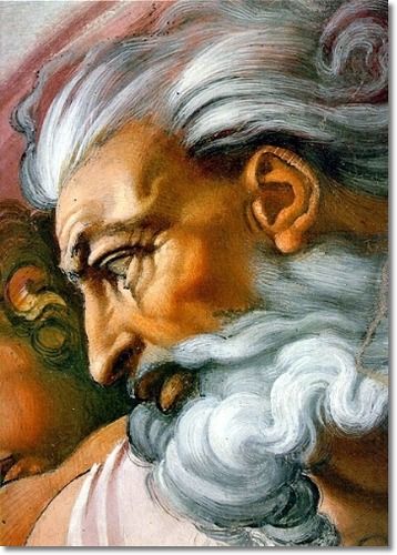358x500 A Must See When Visiting Rome, The Detail Face Of God , Sistine - God Painting