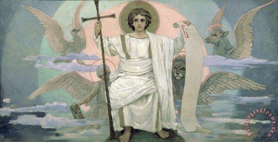 960x492 Victor Mikhailovich Vasnetsov The Son Of God The Word Of God - God Painting