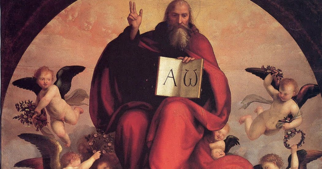 1051x552 Idle Speculations God The Father, Saint Mary Magdalene, And Saint - God The Father Painting