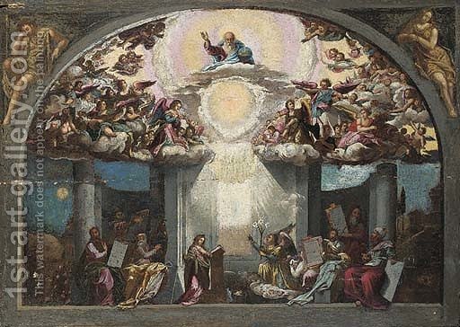 512x364 The Annunciation, With God The Father And The Company Of Heaven - God The Father Painting