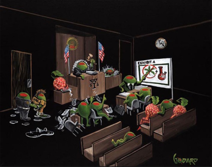 705x557 Justice By Michael Godard, Limited Edition - Godard Olive Painting