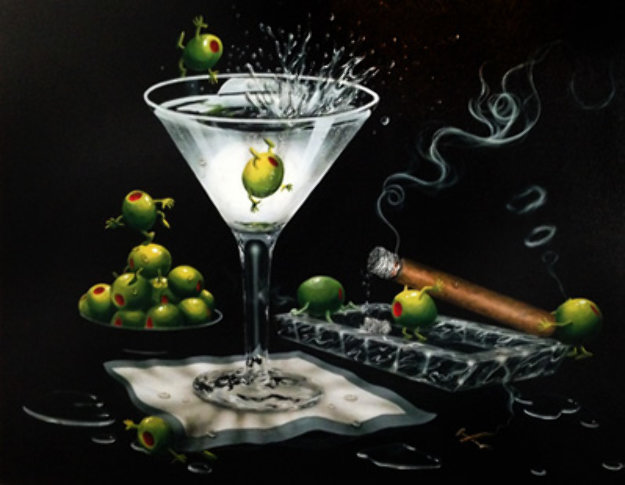 625x485 Olive Party Ii Ap 2000 By Michael Godard - Godard Olive Painting