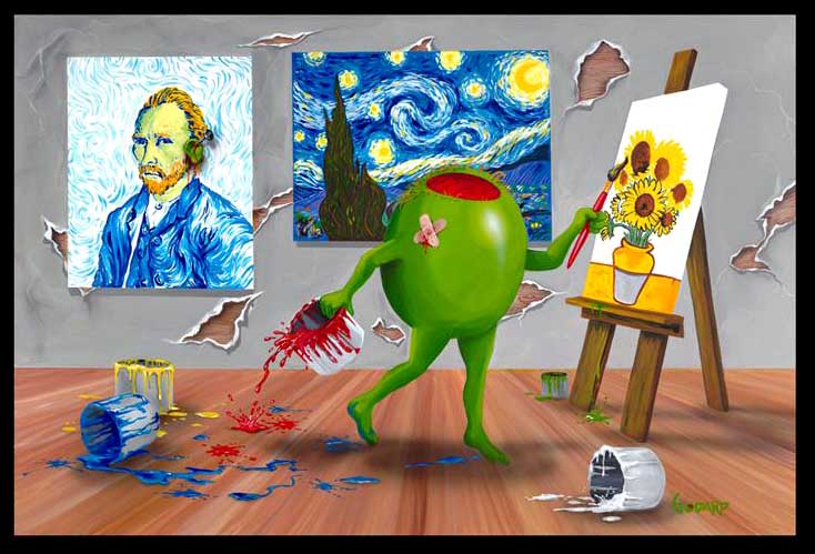 734x499 Michael Godard Worst Artist In The World - Godard Painting