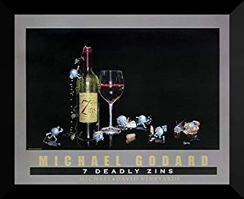 355x290 Michael Godard Framed Art 34x28 7 Deadly Zins - Godard Painting Prices
