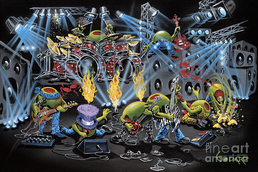 900x600 Party Like A Rockstar Painting By Michael Godard - Goddard Painting