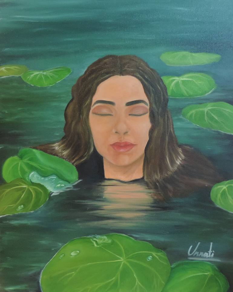 770x963 Saatchi Art The Water Goddess Painting By Unnati Chitalia - Goddess Painting
