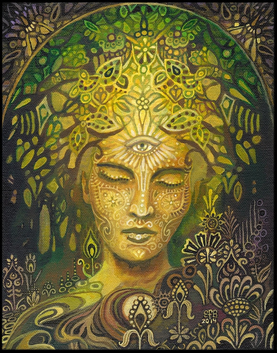 570x725 Sophia Goddess Of Wisdom 16x20 Poster Fine Art Print Pagan - Goddess Painting