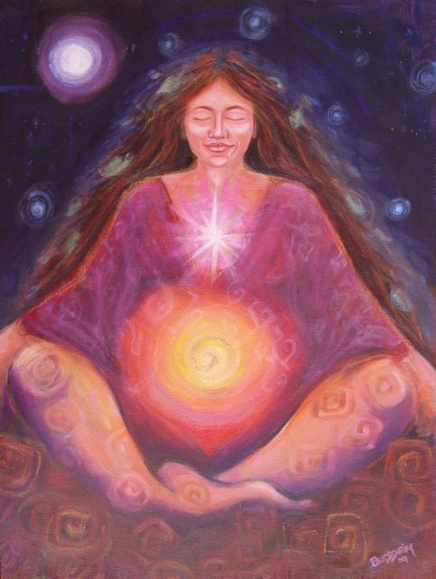 482x640 Goddess Painting, Goddess Energy Painting By Beth Budesheim Baby - Goddess Painting