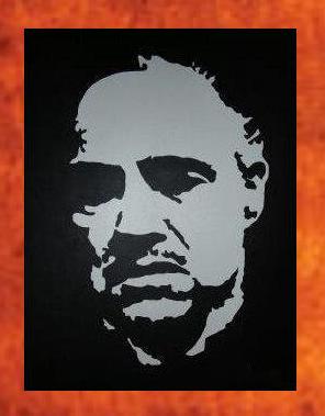 296x379 The Godfather Painting - Godfather Painting