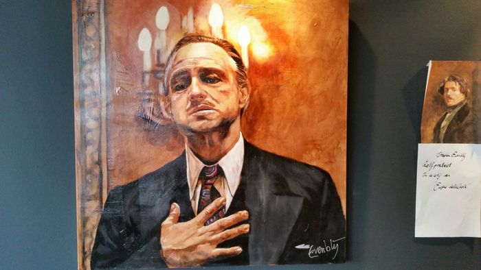 700x394 The Godfather The Family Preach - Godfather Painting