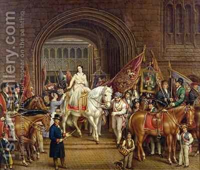 400x340 Lady Godiva Procession Of 1829 David Gee Reproduction 1st Art - Godiva Painting