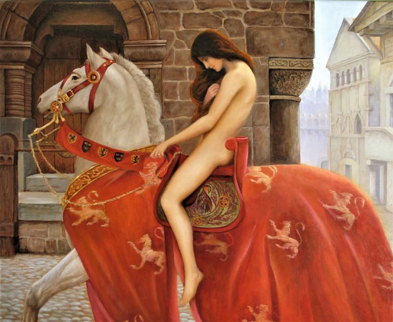 770x630 Saatchi Art Lady Godiva Painting By Oleg Litvak - Godiva Painting