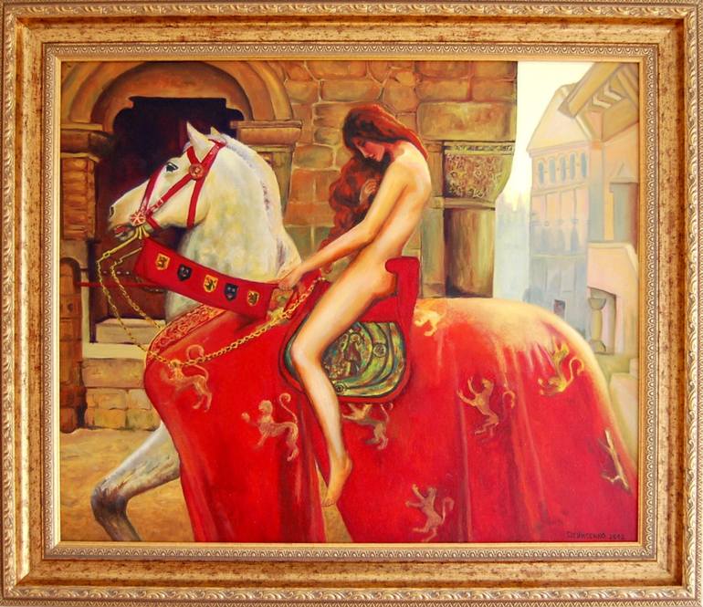 770x665 Saatchi Art Lady Godiva Painting By Oksana Denisenko - Godiva Painting