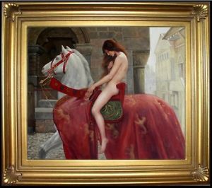 300x266 Framed John Collier Lady Godiva Repro Quality Hand Painted Oil - Godiva Painting