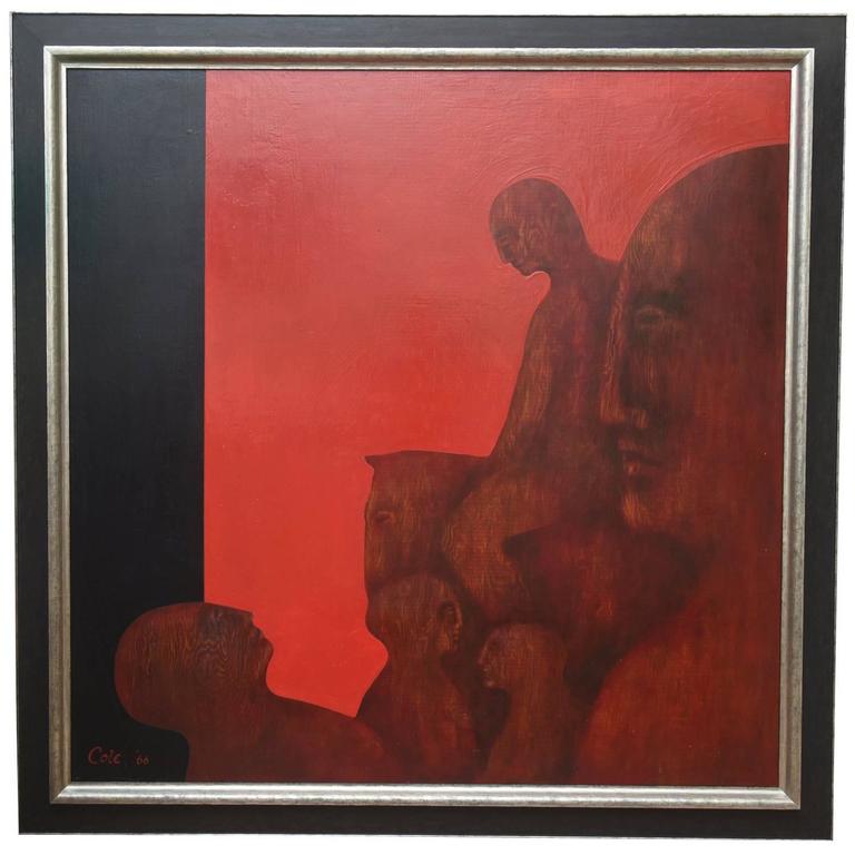 768x768 Vintage Natalie Cole Signed Oil On Board Painting Lady Godiva - Godiva Painting