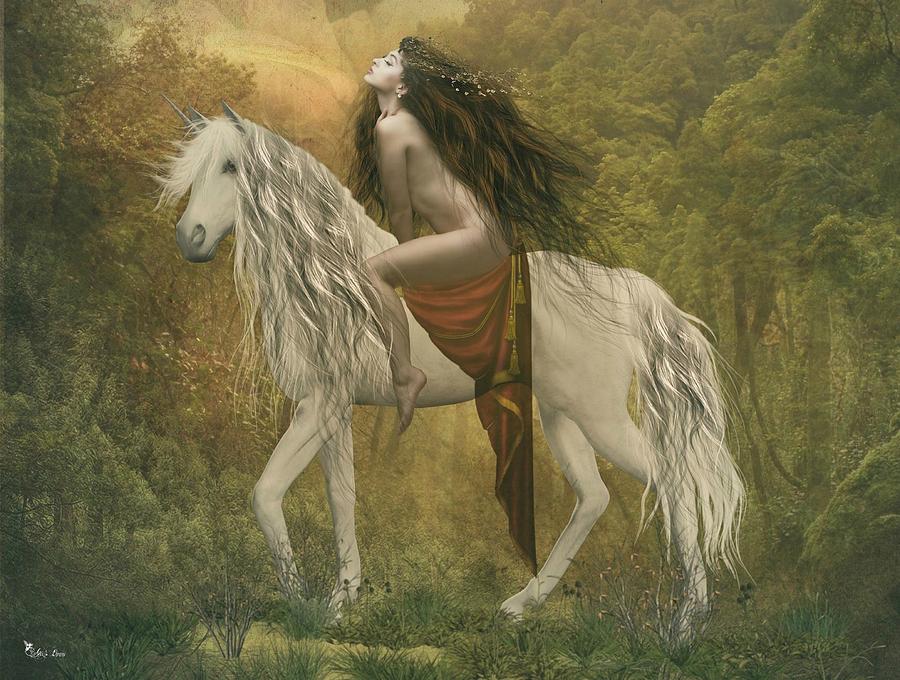 900x680 Lady Godiva Digital Art By Ali Oppy - Godiva Painting
