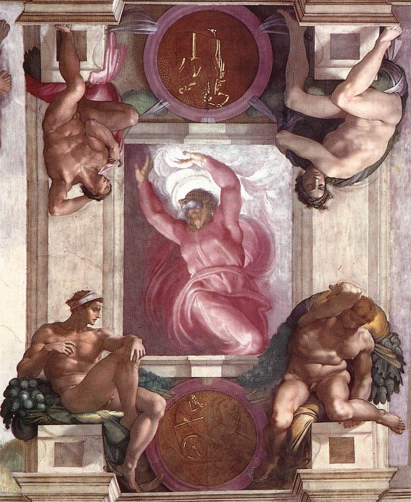 816x997 Michelangelo's Must See Frescoes In The Sistine Chapel - Gods Creation Painting