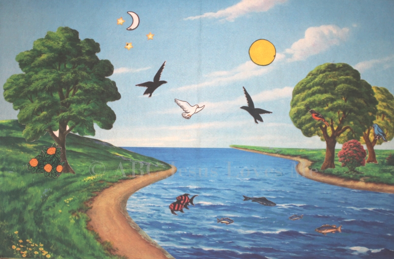 800x526 Creation Abc Jesus Loves Me - Gods Creation Painting