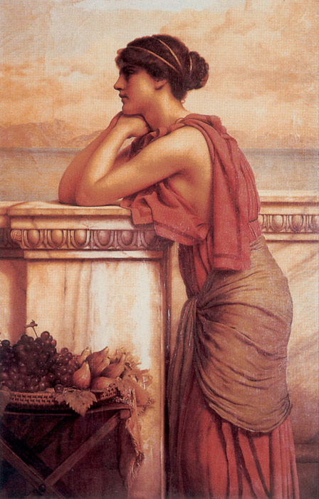 448x700 By The Wayside, 1912 - Godward Painting