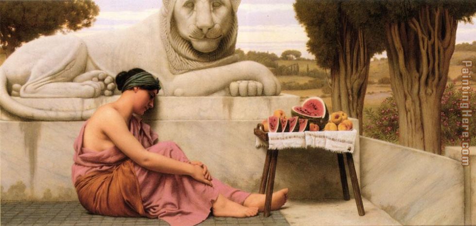 980x466 John William Godward The Fruit Vendor Painting Anysize 50% Off - Godward Painting