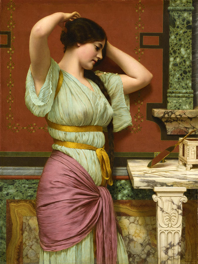 674x900 Julia Painting By John William Godward - Godward Painting
