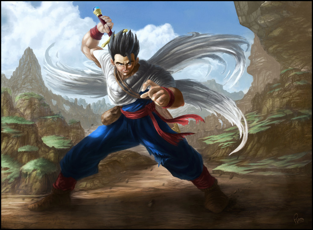 1024x752 Gohan By Jplatt17 - Gohan Painting