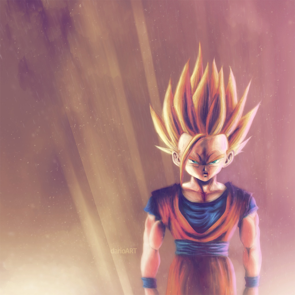 1024x1024 Gohan By Darioart - Gohan Painting
