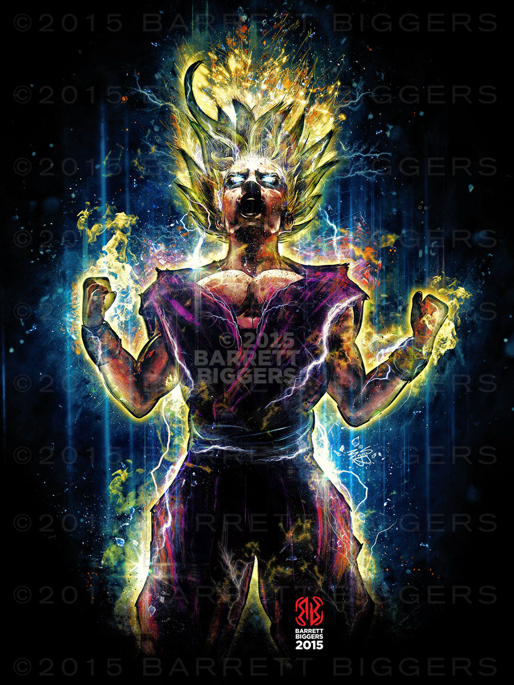 1000x1333 Level 2 Emotional Warrior Power Portrait Painting On Behance - Gohan Painting