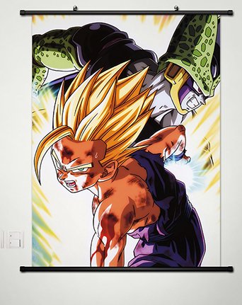 342x431 Wall Scroll Poster Fabric Painting For Anime Dragon - Gohan Painting