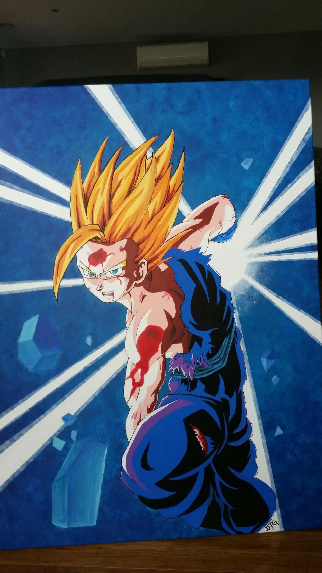 1080x1920 My Step Mums Gohan Painting For My Brothers Birthday. Dbz - Gohan Painting