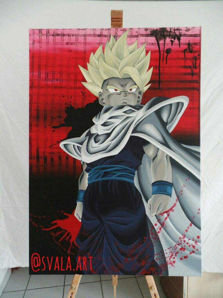 768x1024 Teen Gohan Painting Dragonballz Amino - Gohan Painting