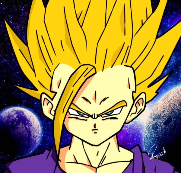 600x573 Son Gohan Paint By Lipinhafd - Gohan Painting