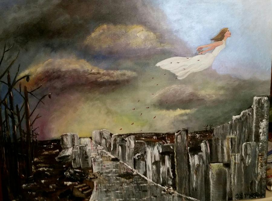 900x666 Going Home Painting By Tina Mostov - Going Home Painting