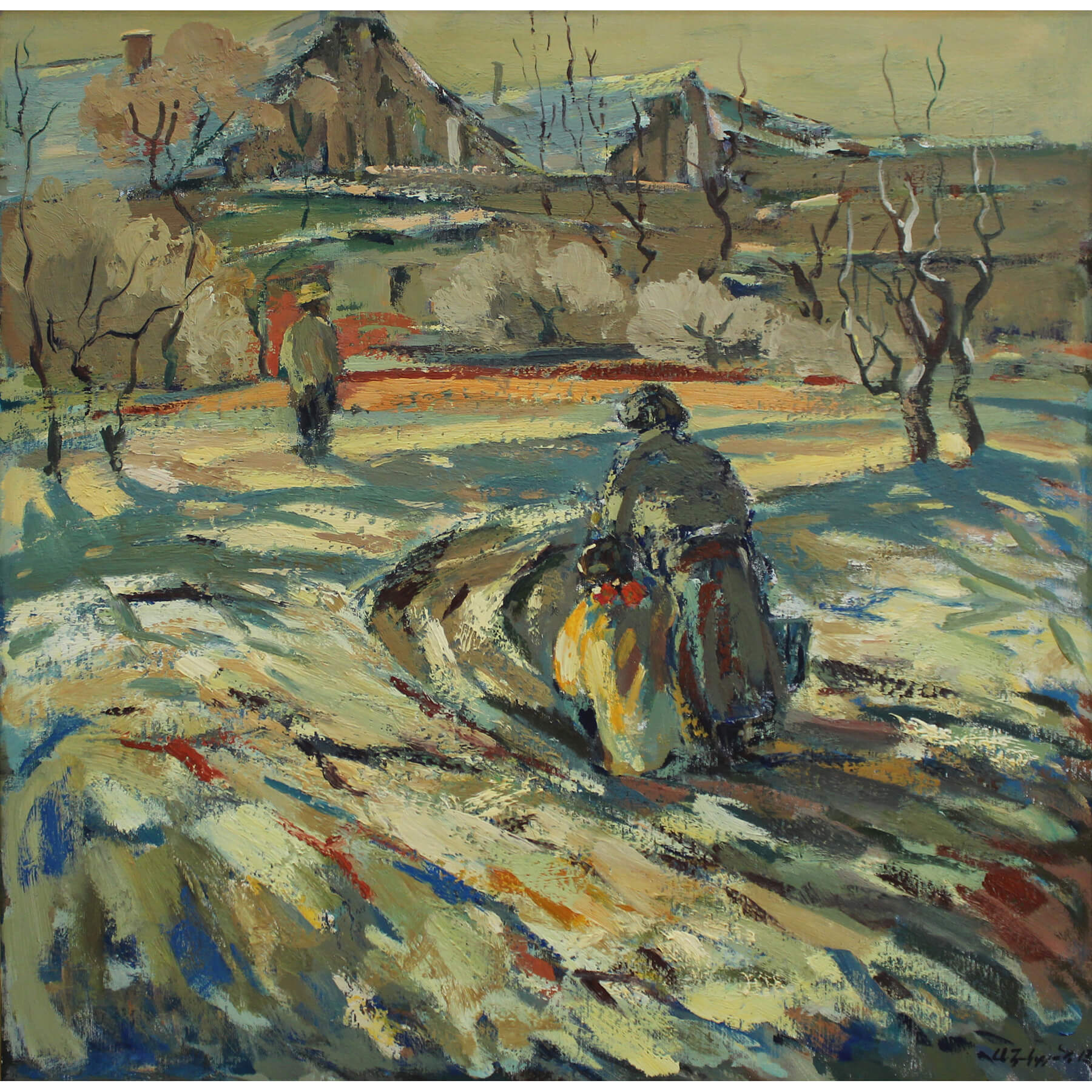 1800x1800 Original Oil Painting - Going Home Painting