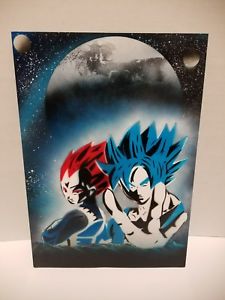 225x300 Dragon Ball Street Spray Paint Goku Vegeta Ebay - Goku And Vegeta Painting