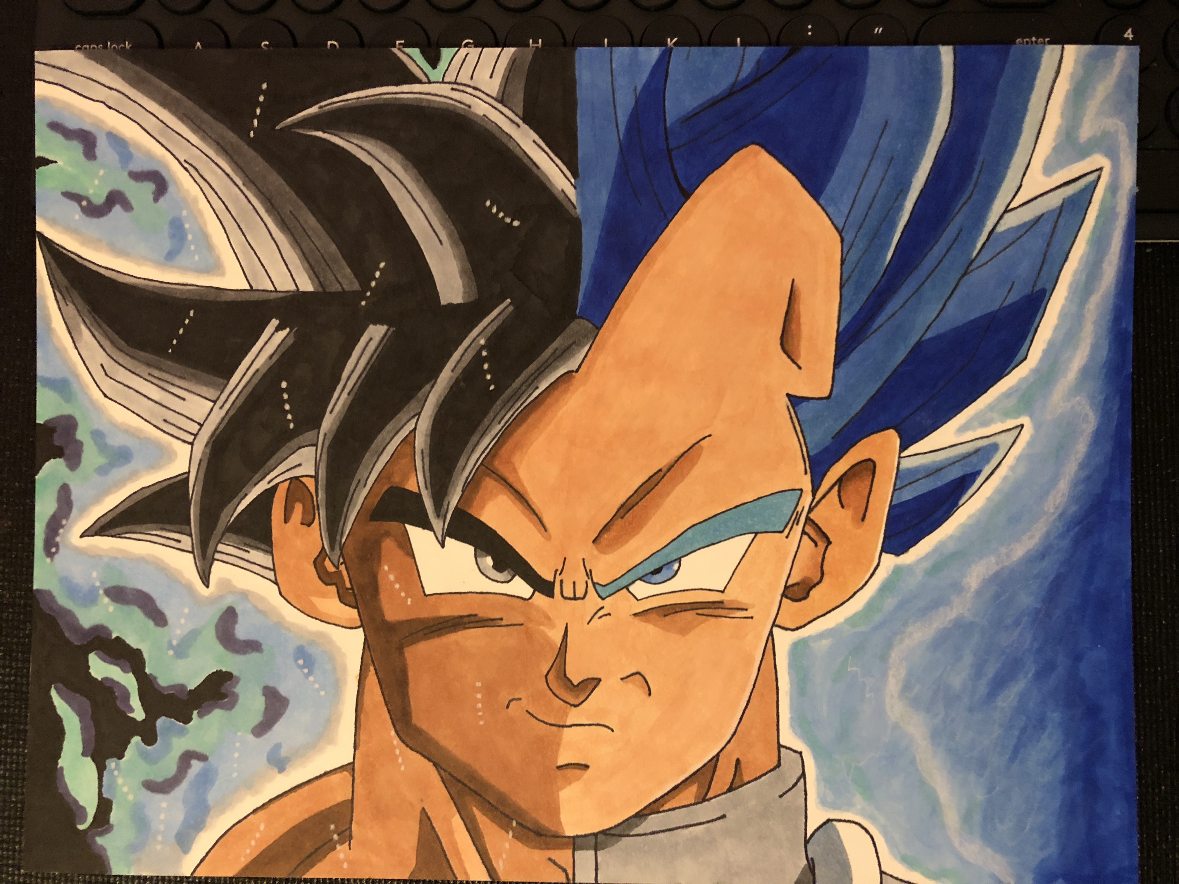 Goku And Vegeta Painting At PaintingValley.com | Explore Collection Of ...