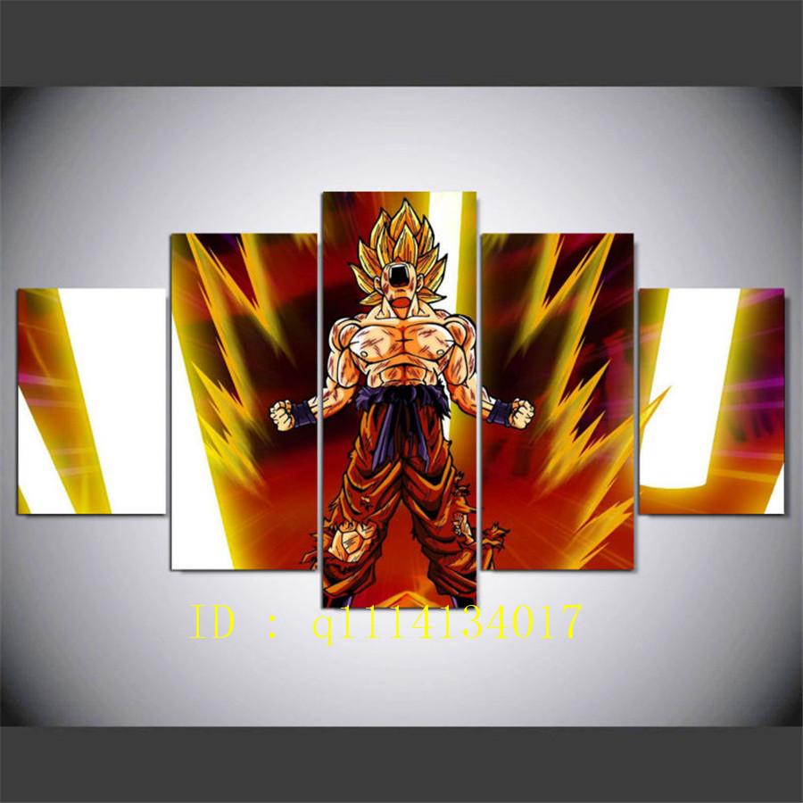 900x900 2018 Anime Dragon Ball Z Goku ,canvas Prints Wall Art Oil Painting - Goku Painting