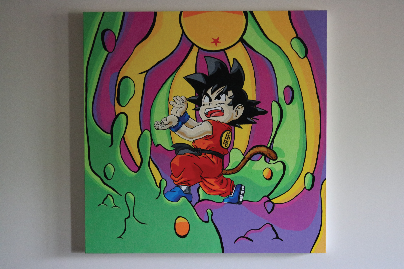 1620x1080 A Kid Goku Inspired Painting I Made Dbz - Goku Painting