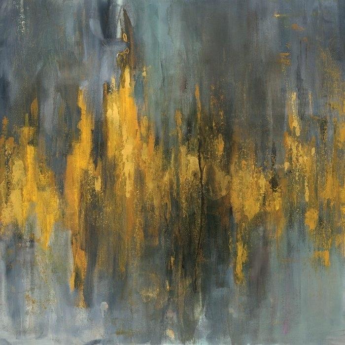 700x700 Gold Abstract Painting Black Gold Abstract Painting Print - Gold Abstract Painting