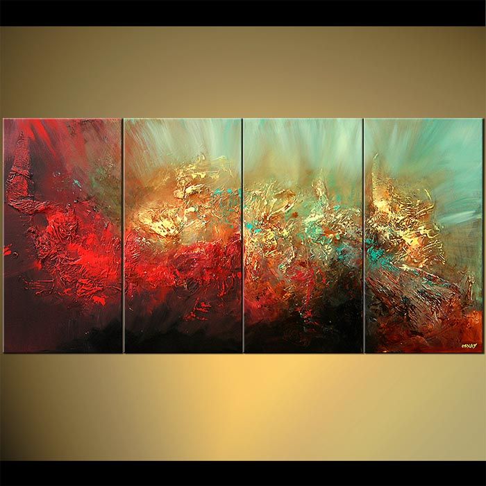 700x700 Original Abstract Art Paintings By Osnat - Gold Abstract Painting