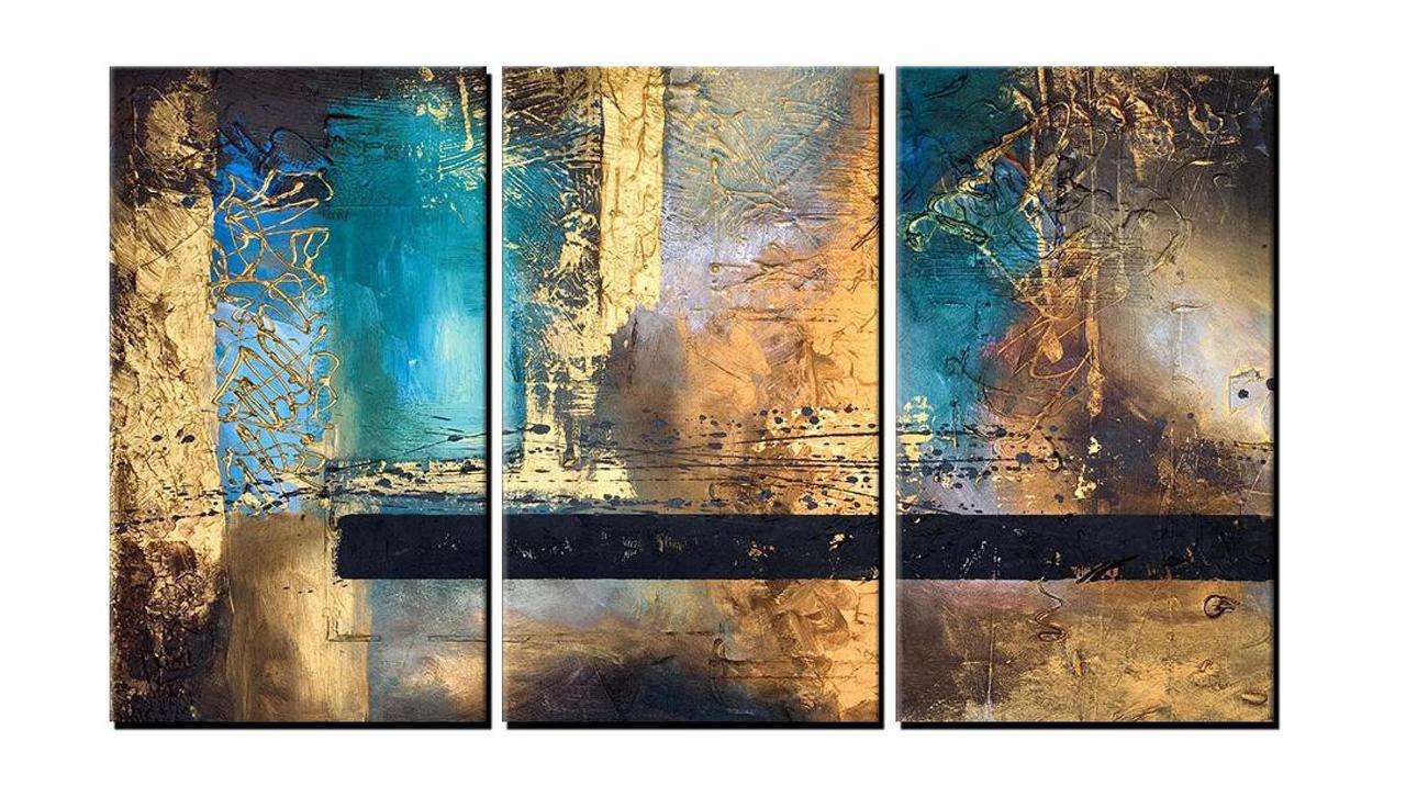 1280x726 Buy The Golden Abstract By Community Artists Group@ Rs. 12990 - Gold Abstract Painting
