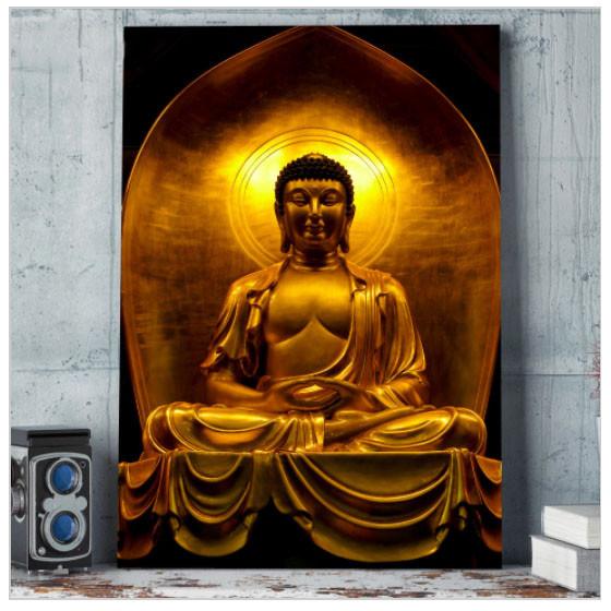 560x560 Golden Buddha Hd Printed Wall Painting Big Crazy Buys - Gold Buddha Painting