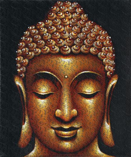 Gold Buddha Painting at PaintingValley.com | Explore collection of Gold ...