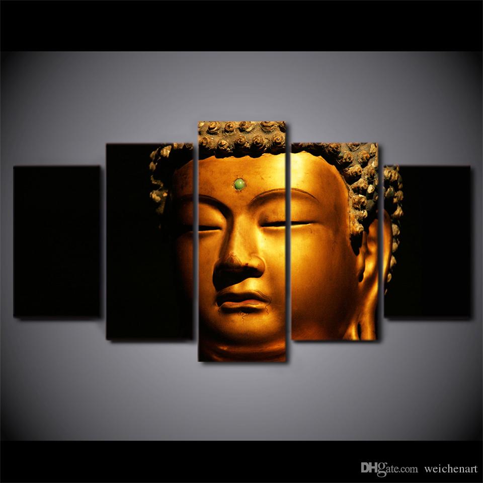 960x960 Best Framed Hd Printed Golden Buddha Painting Canvas Print Room - Gold Buddha Painting