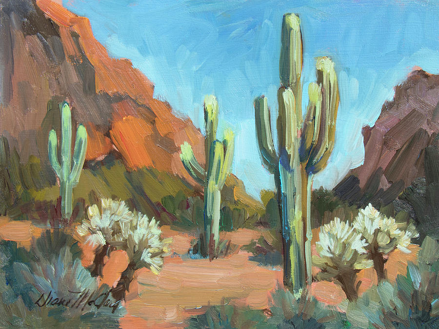 900x675 Gold Canyon Painting By Diane Mcclary - Gold Canyon Painting