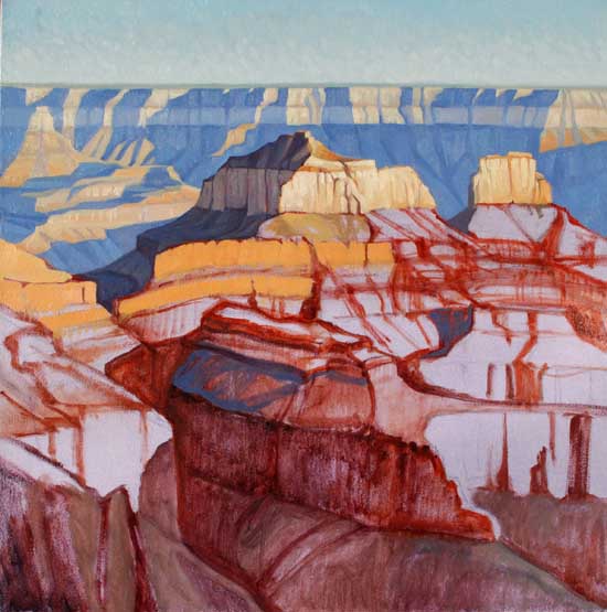 550x555 Grand Canyon Painting Underway Life Needs Art - Gold Canyon Painting