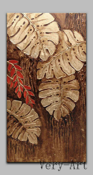 297x560 Gold Foil Leaf Painting Hand Painted Wholesale(Id6643159) Product - Gold Foil Painting